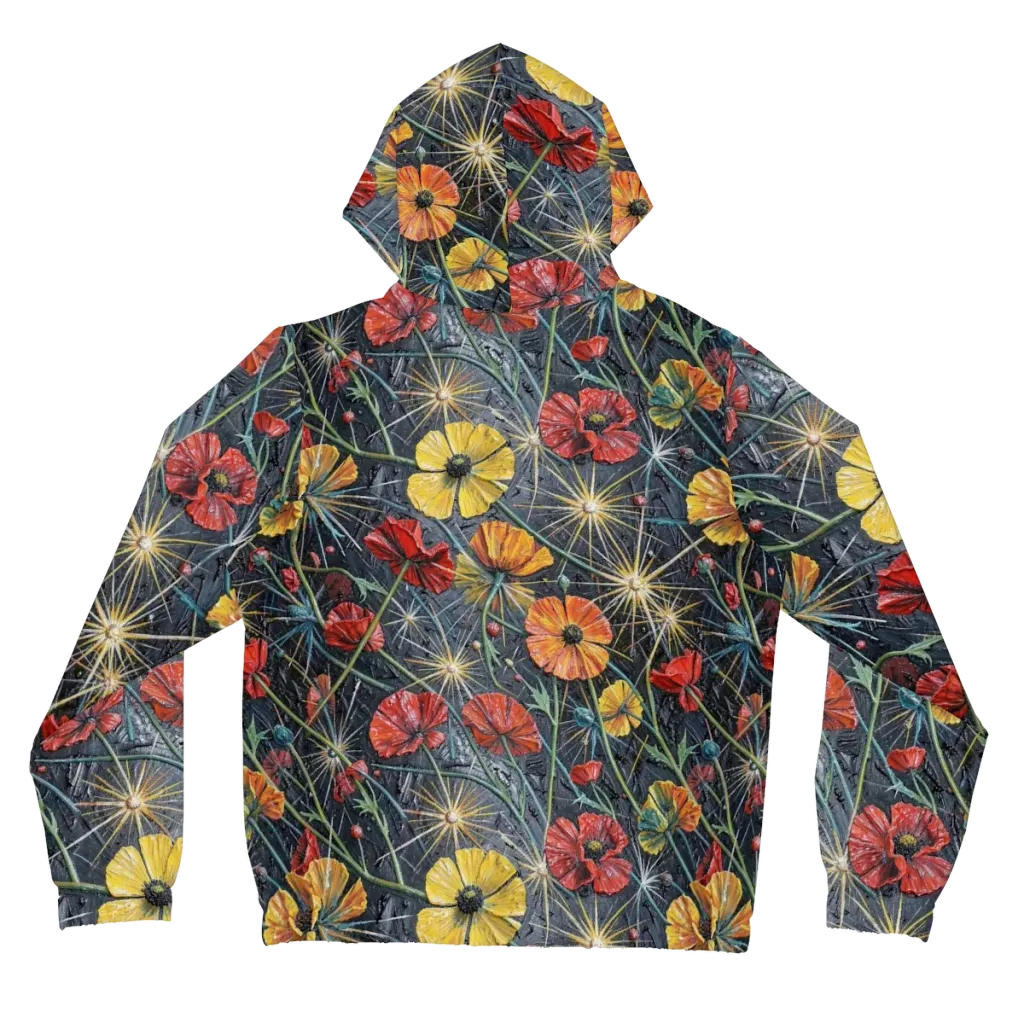 Poppy Nocturne on Women's Full-Zip Hoodie — Back
