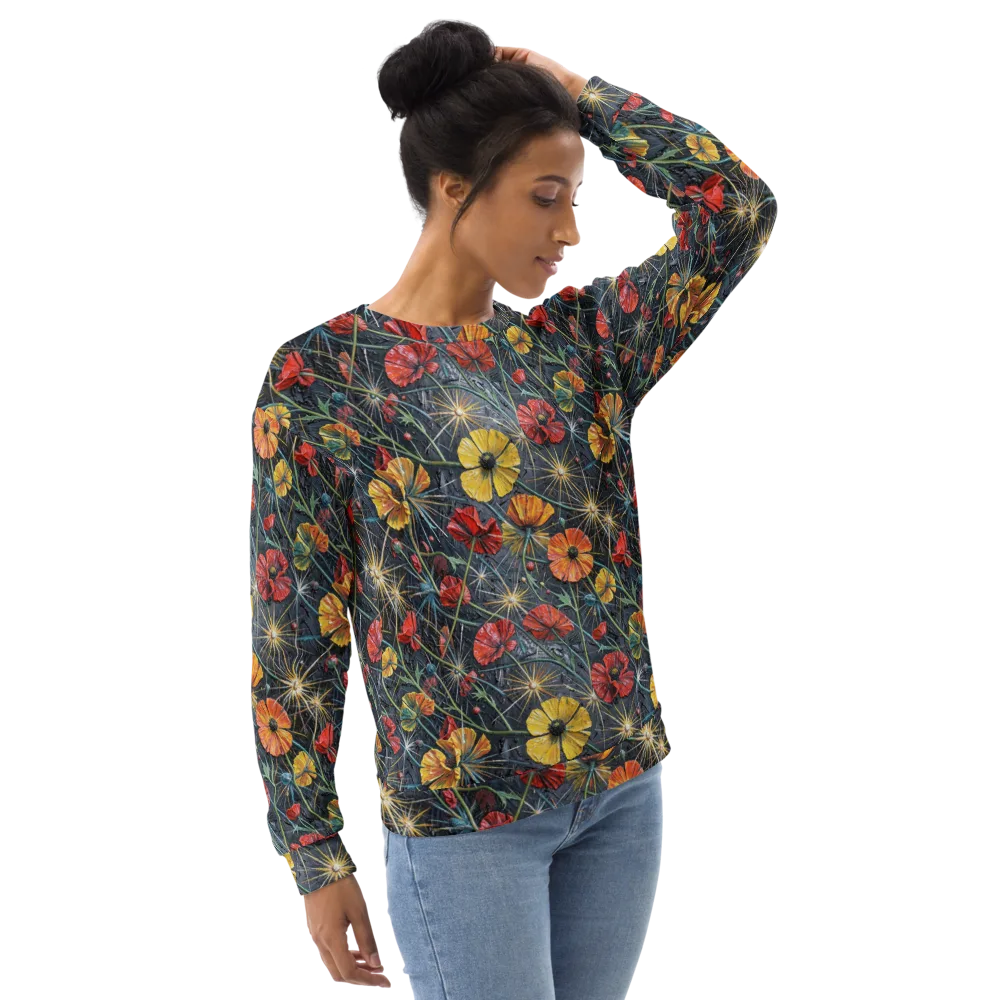 Poppy Nocturne on Sweatshirt — Right Front