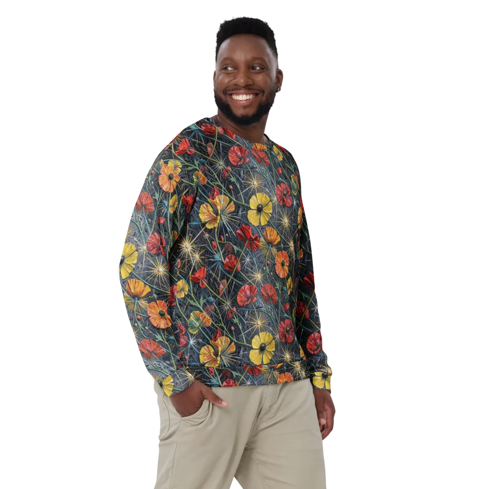 Poppy Nocturne on Sweatshirt — Front
