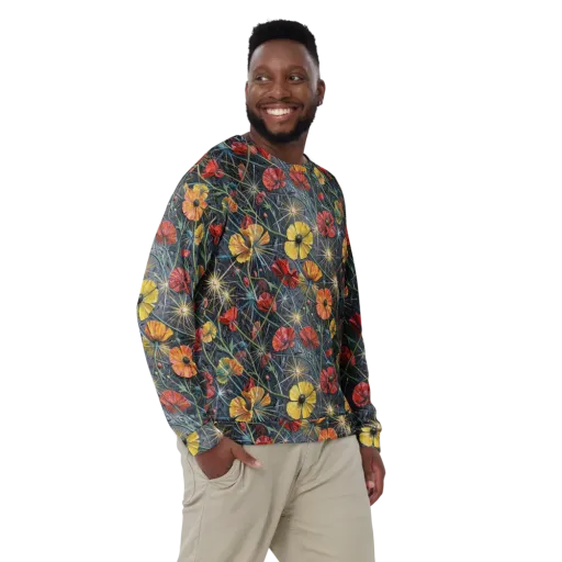 Poppy Nocturne on a Sweatshirt