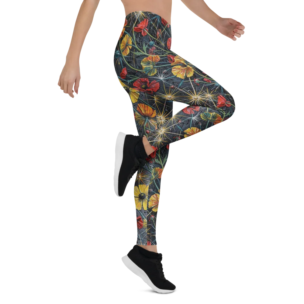 Poppy Nocturne on Leggings — Right