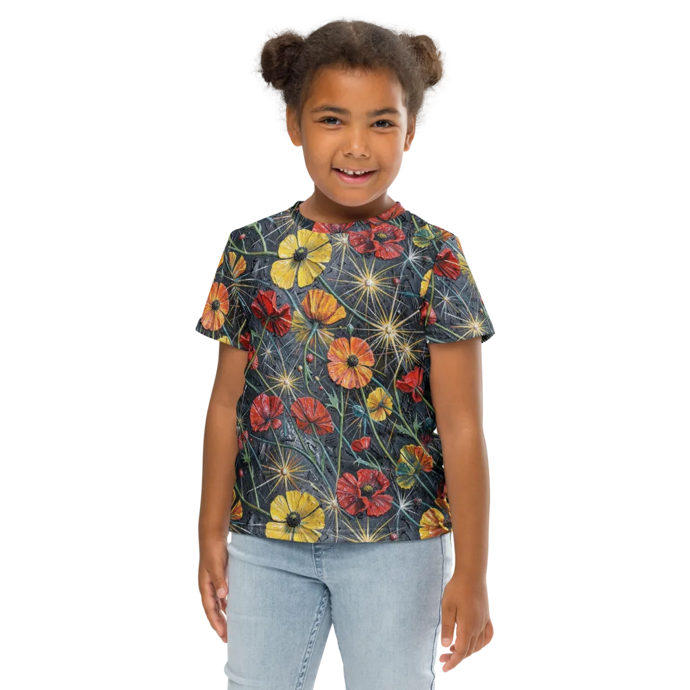 Poppy Nocturne on Kids Crew Neck T-Shirt — Front