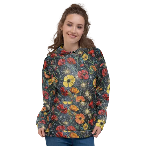 Poppy Nocturne on a Hoodie
