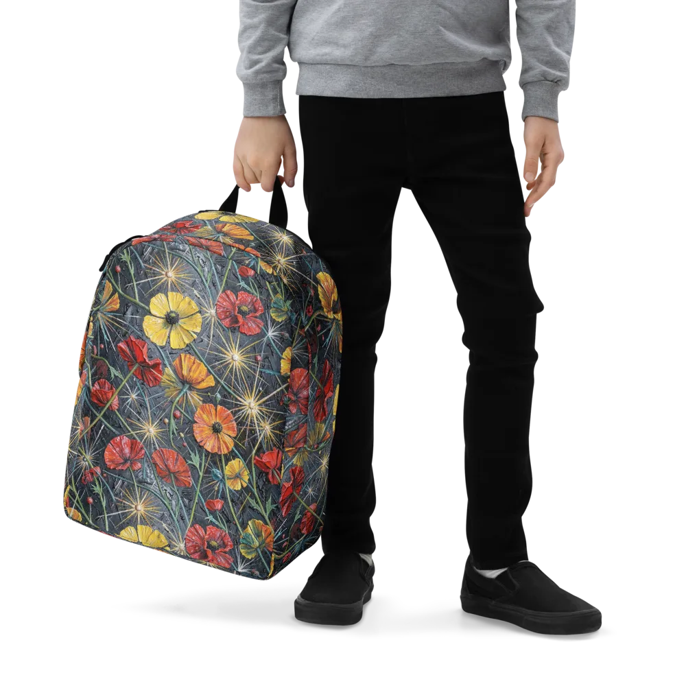 Poppy Nocturne on Minimalist Backpack — Zoomed-in