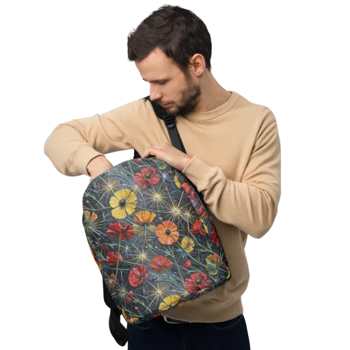 Poppy Nocturne on a Minimalist Backpack
