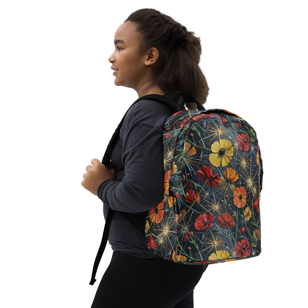 Poppy Nocturne on Minimalist Backpack — Right Front
