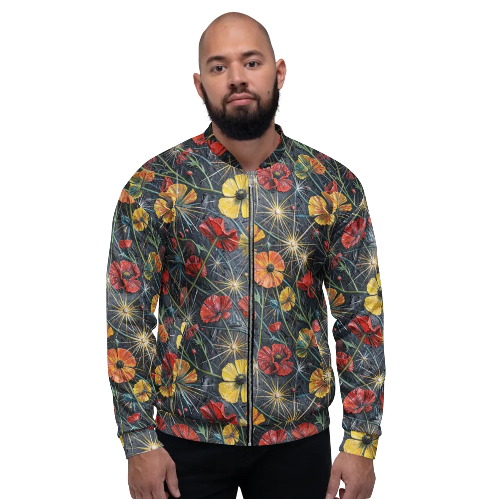 Poppy Nocturne on Bomber Jacket — Front