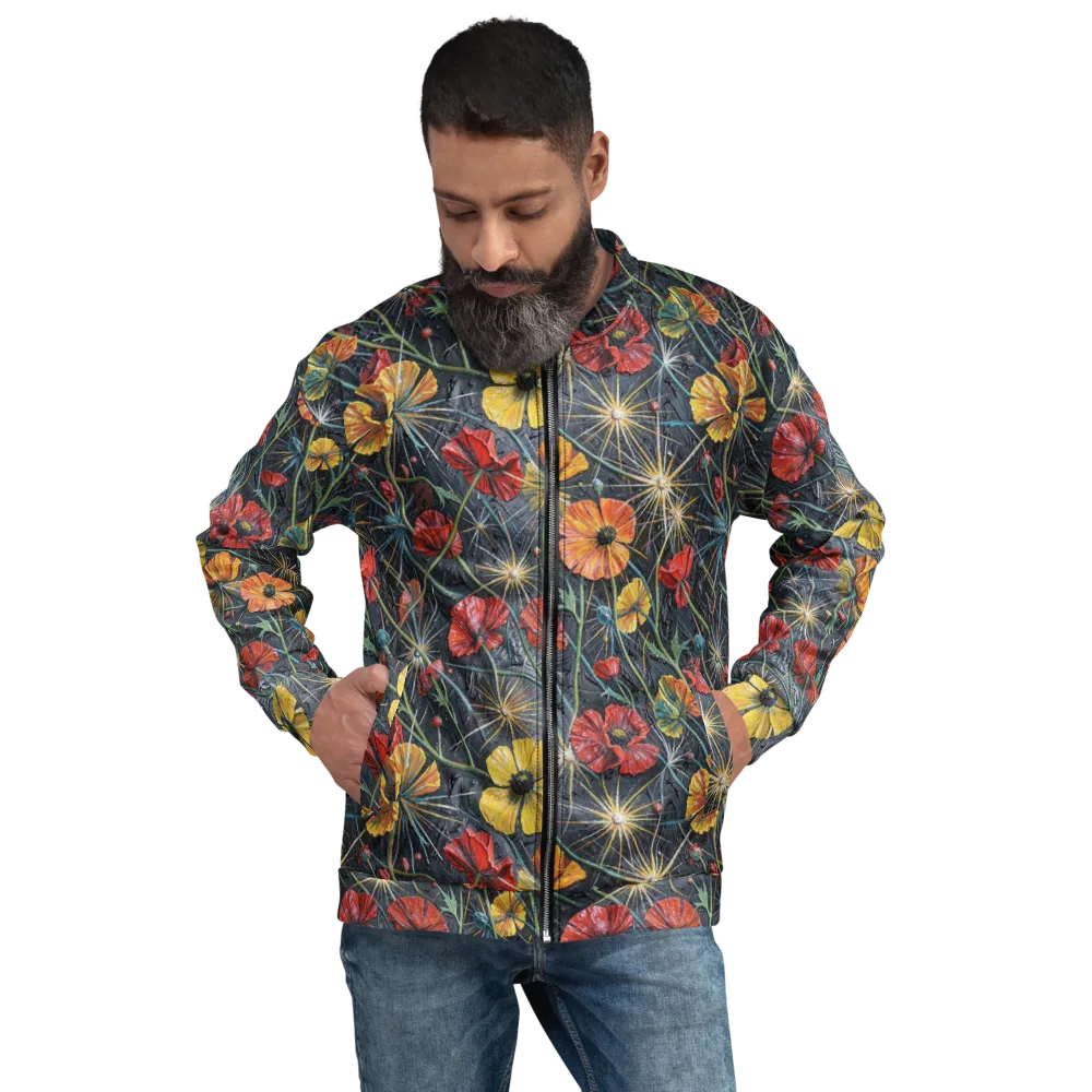 Poppy Nocturne on Bomber Jacket — Front