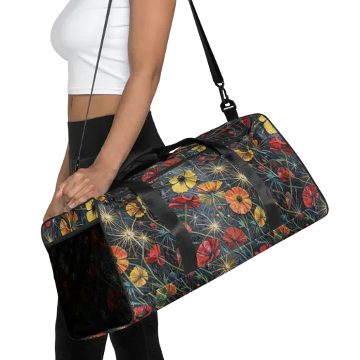Poppy Nocturne on a Duffle Bag