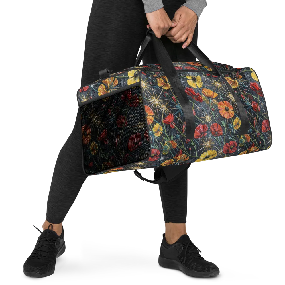 Poppy Nocturne on Duffle Bag — Right Front