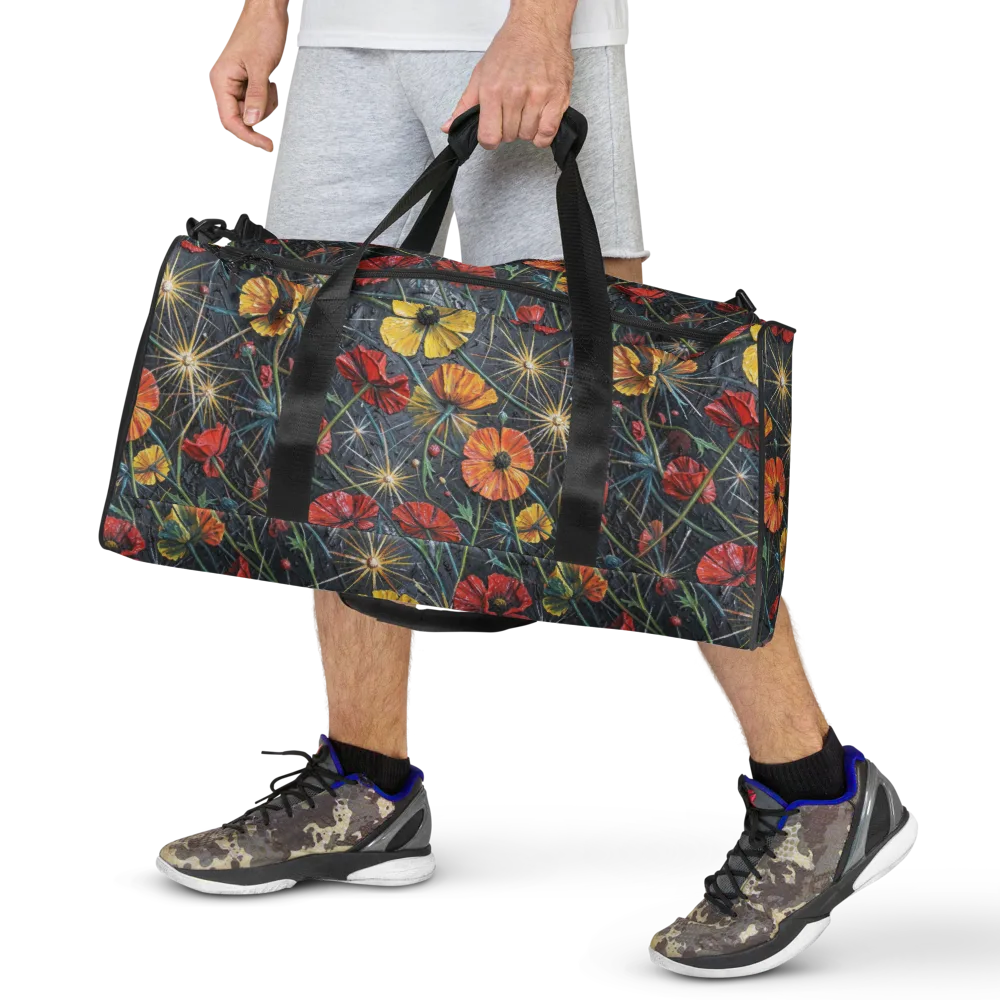 Poppy Nocturne on Duffle Bag — Front