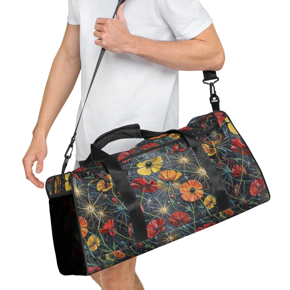 Poppy Nocturne on Duffle Bag — Right Front