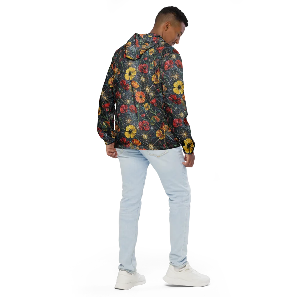 Poppy Nocturne on Men's Windbreaker — Back