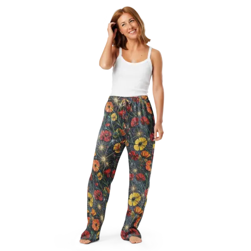 Poppy Nocturne on a Women's Pajama Pants