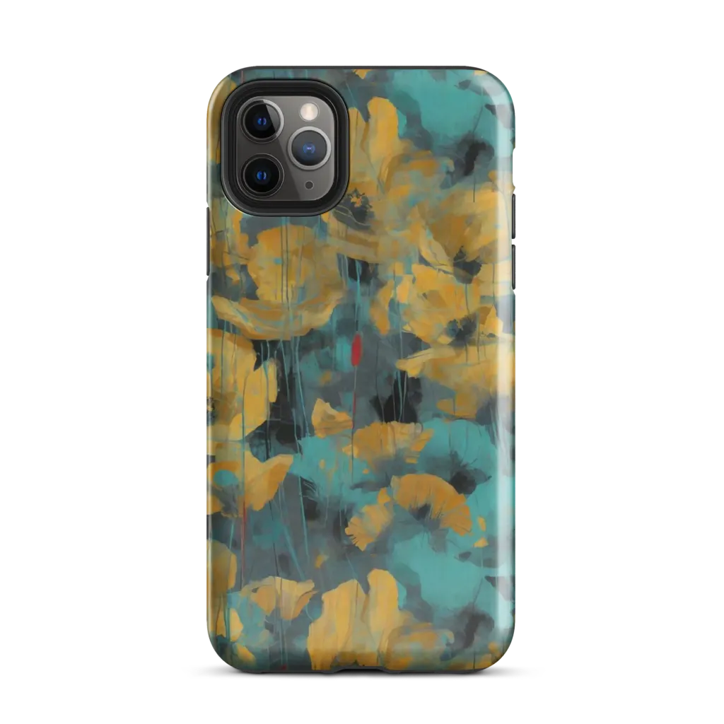 Turquoise Poppy Drift on Tough Case for iPhone® — Front
