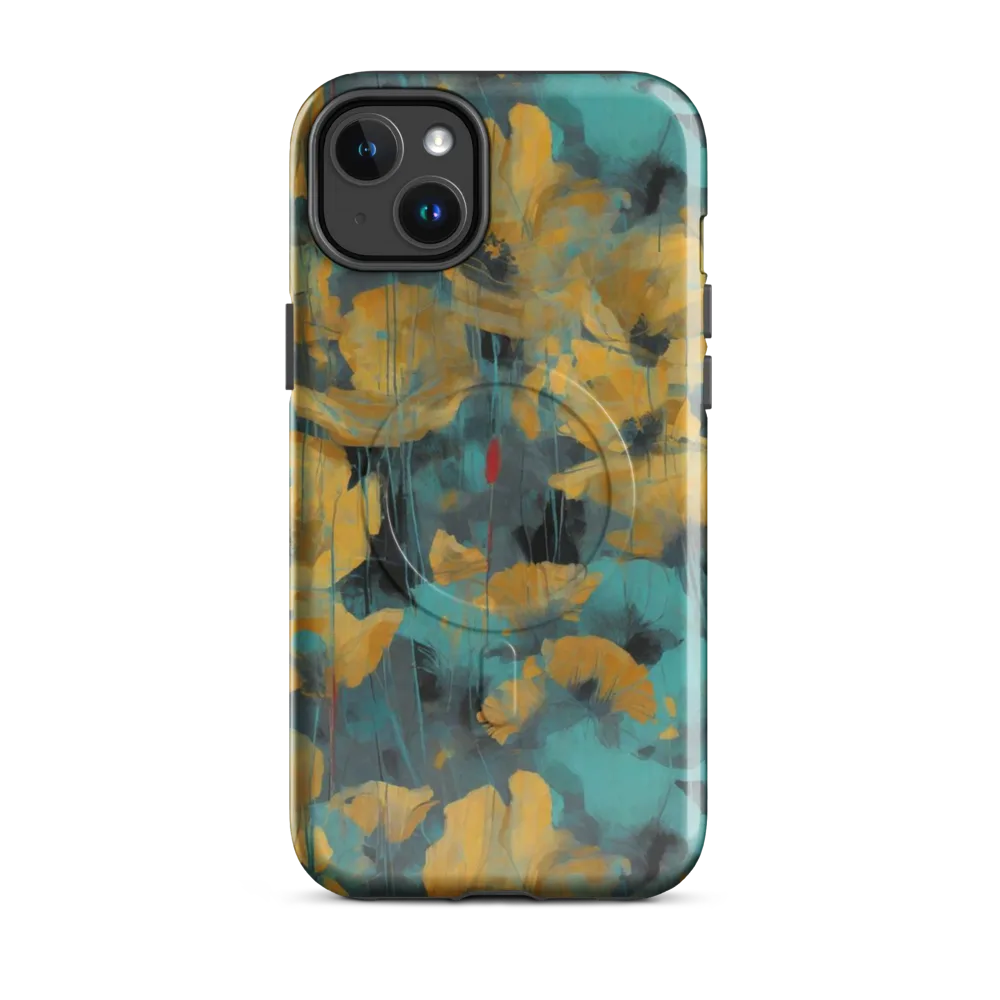 Turquoise Poppy Drift on MagSafe Tough Case for iPhone® — Front