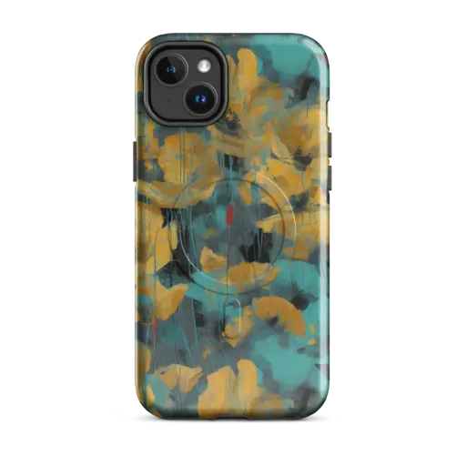 Turquoise Poppy Drift on a MagSafe Tough Case for iPhone®