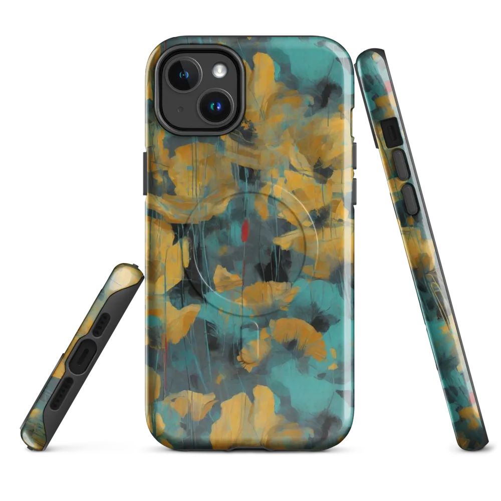 Turquoise Poppy Drift on MagSafe Tough Case for iPhone® — Front