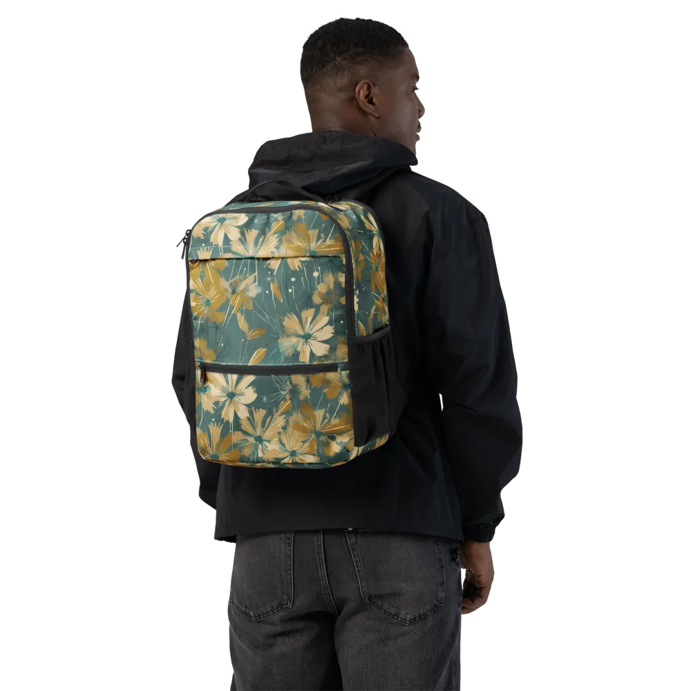 Gilded Bloom on Utility Backpack — Back