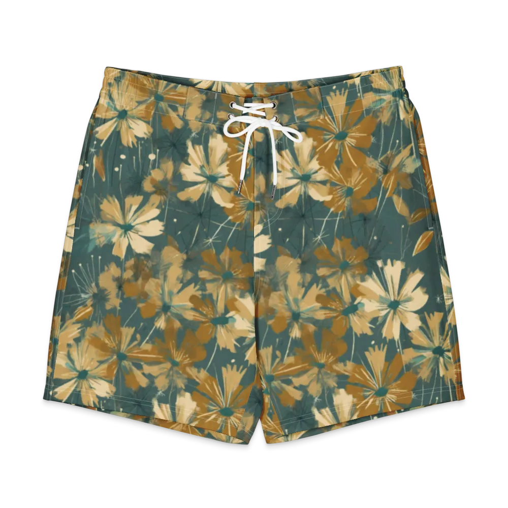 Gilded Bloom on Men's Board Shorts — Front