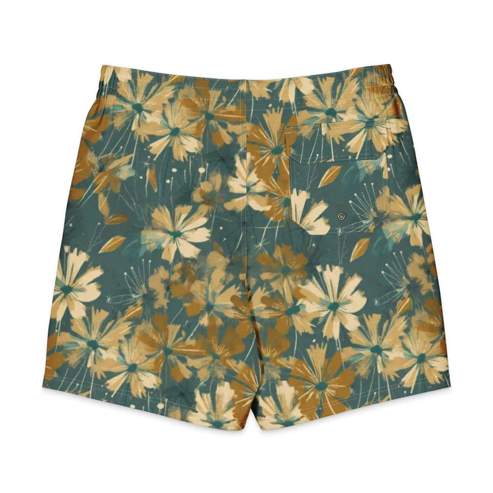 Gilded Bloom on Men's Board Shorts — Back
