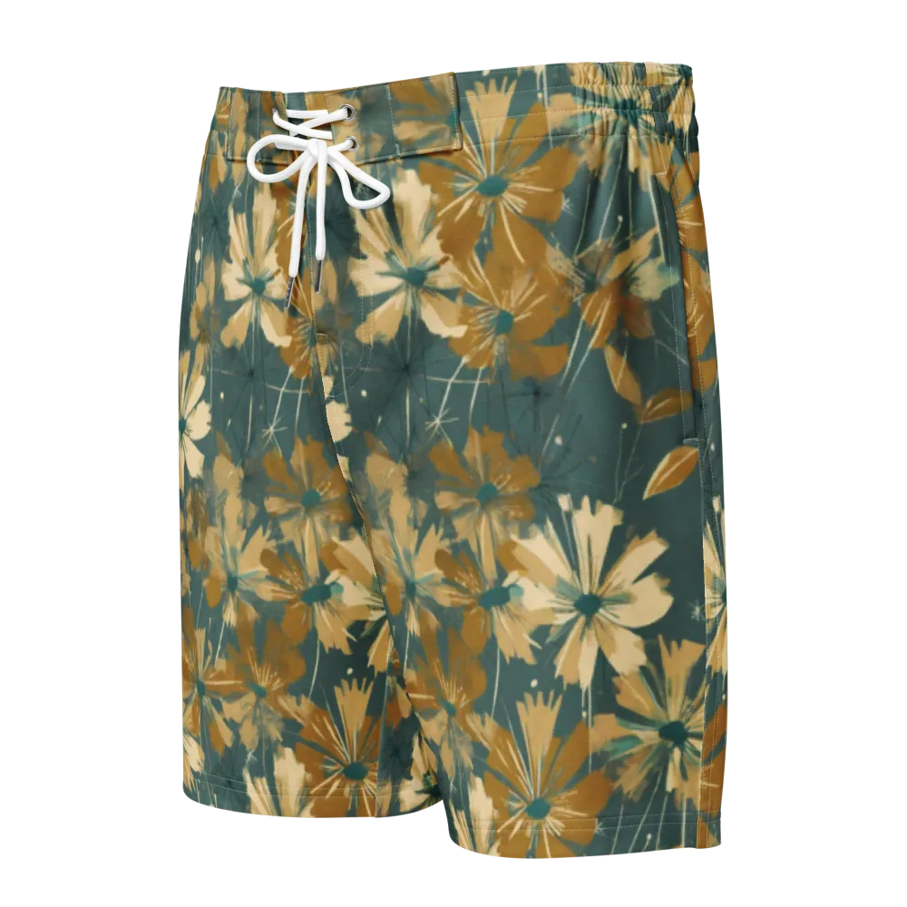 Gilded Bloom on Men's Board Shorts — Front