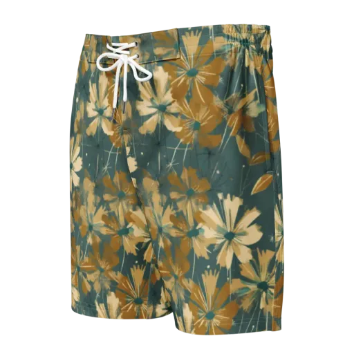 Gilded Bloom on a Men's Board Shorts