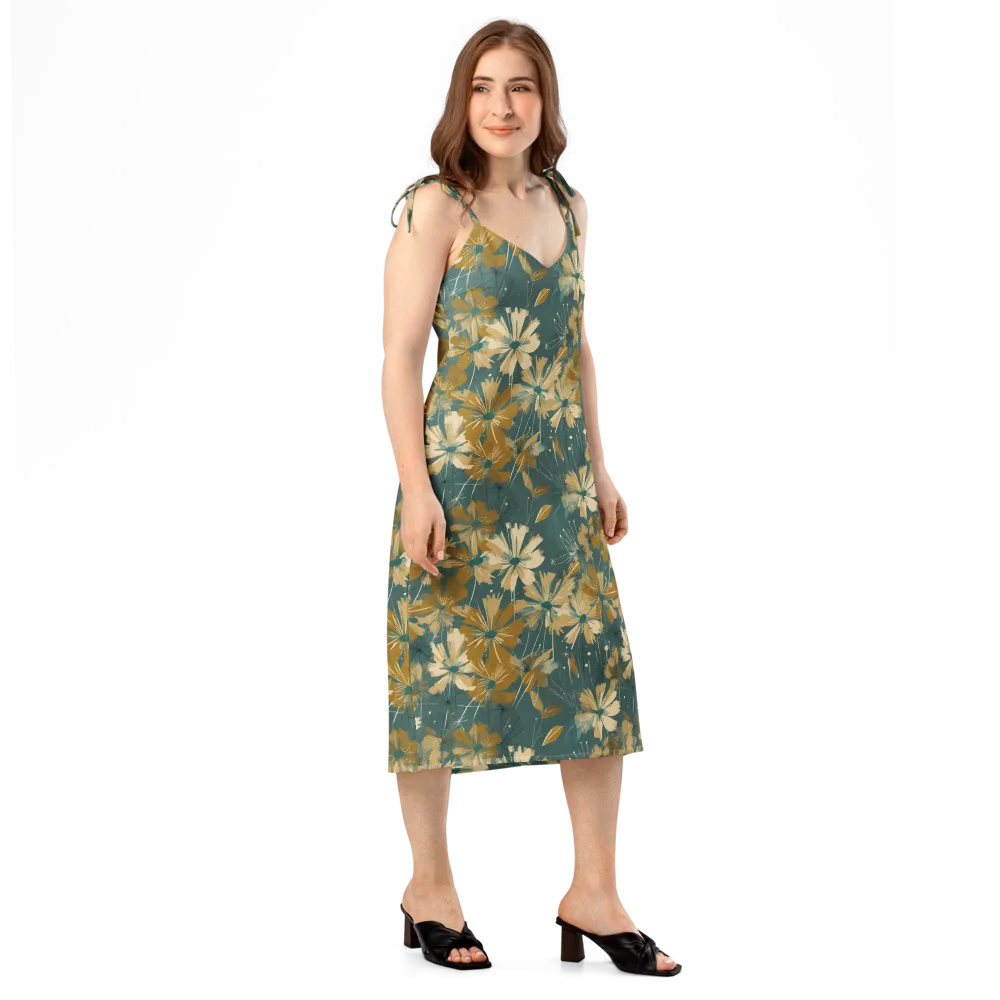 Gilded Bloom on Slip Dress — Right Front