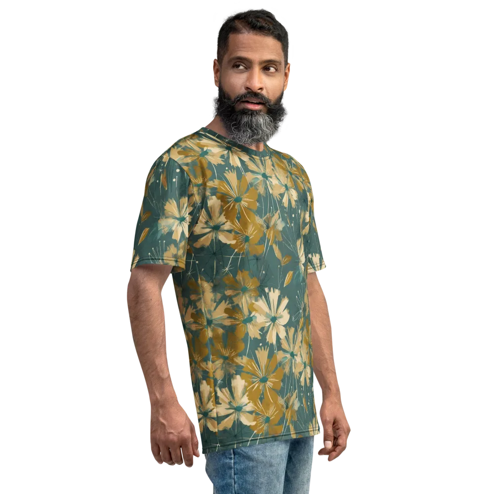 Gilded Bloom on Men's Crew Neck T-Shirt — Right