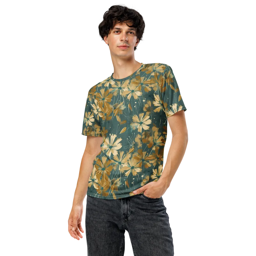 Gilded Bloom on Men's Crew Neck T-Shirt — Front