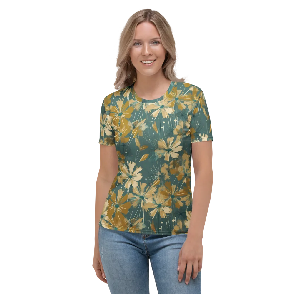 Gilded Bloom on Women's Crew Neck T-Shirt — Front