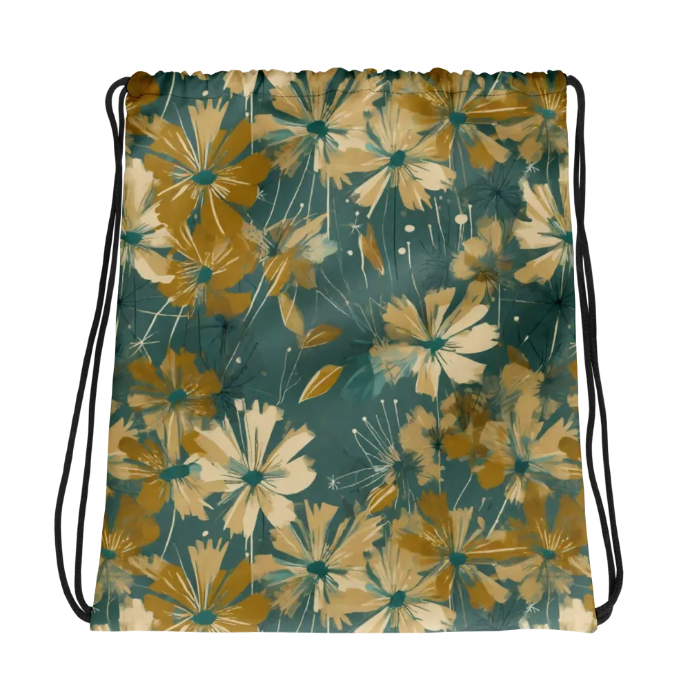 Gilded Bloom on Drawstring Bag — Photo