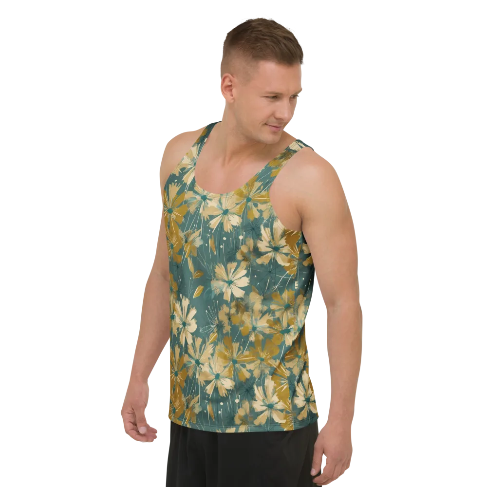 Gilded Bloom on Men's Tank Top — Left Front