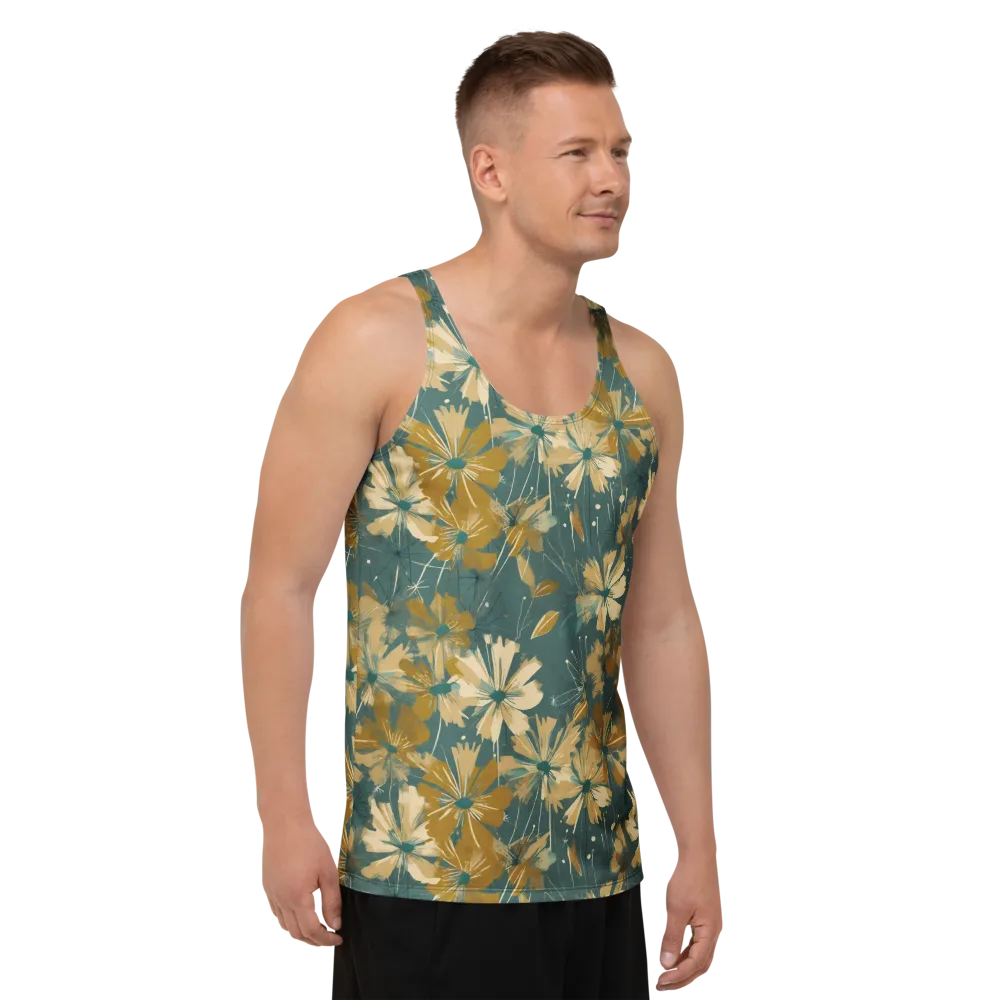 Gilded Bloom on Men's Tank Top — Right Front