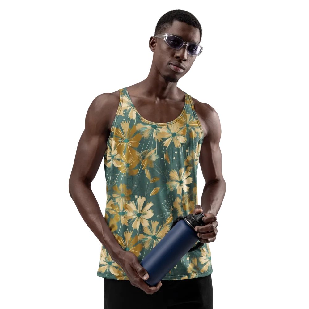 Gilded Bloom on Men's Tank Top — Front