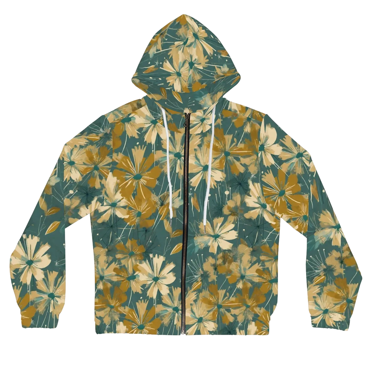 Gilded Bloom on Women's Full-Zip Hoodie — Front