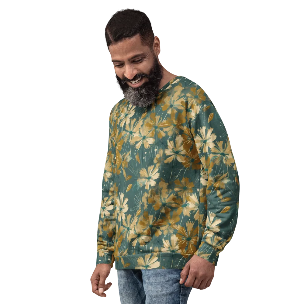 Gilded Bloom on Sweatshirt — Left Front