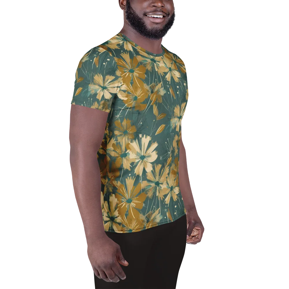 Gilded Bloom on Men's Athletic T-Shirt — Right