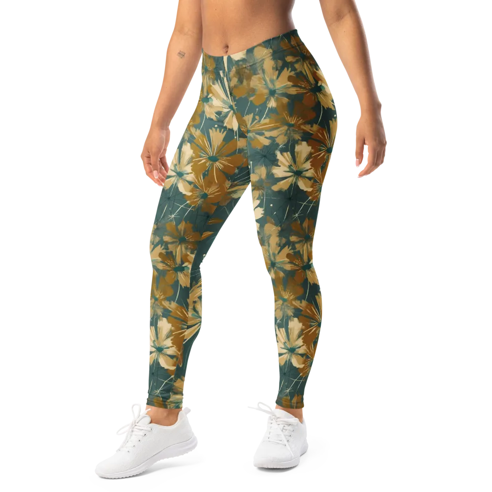 Gilded Bloom on Leggings — Left Front