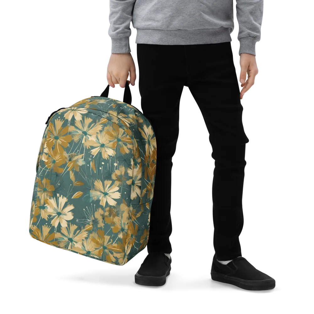 Gilded Bloom on Minimalist Backpack — Zoomed-in