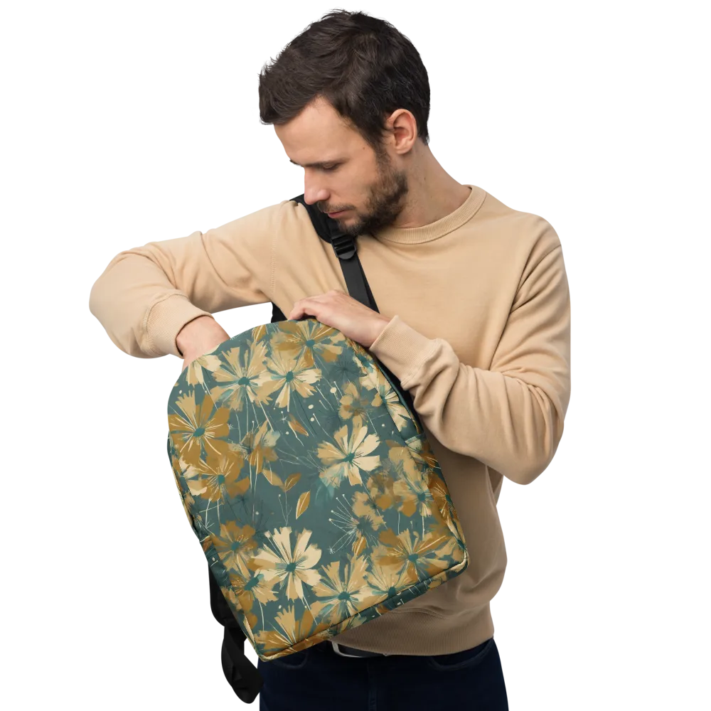Gilded Bloom on Minimalist Backpack — Front