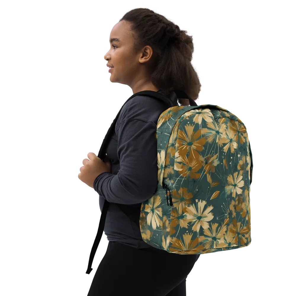 Gilded Bloom on Minimalist Backpack — Right Front