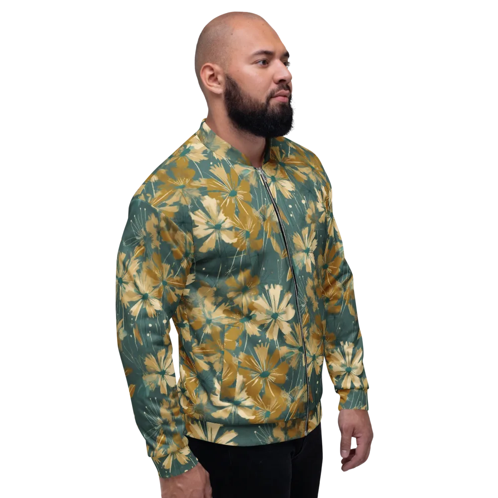 Gilded Bloom on Bomber Jacket — Right