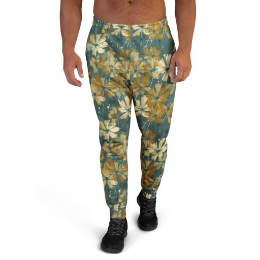 Gilded Bloom on a Men's Joggers