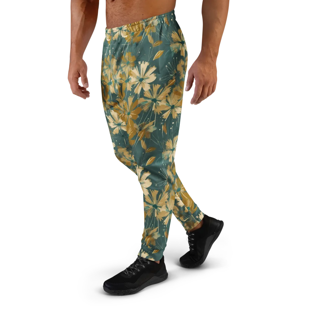 Gilded Bloom on Men's Joggers — Left