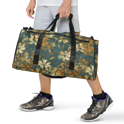Gilded Bloom on a Duffle Bag