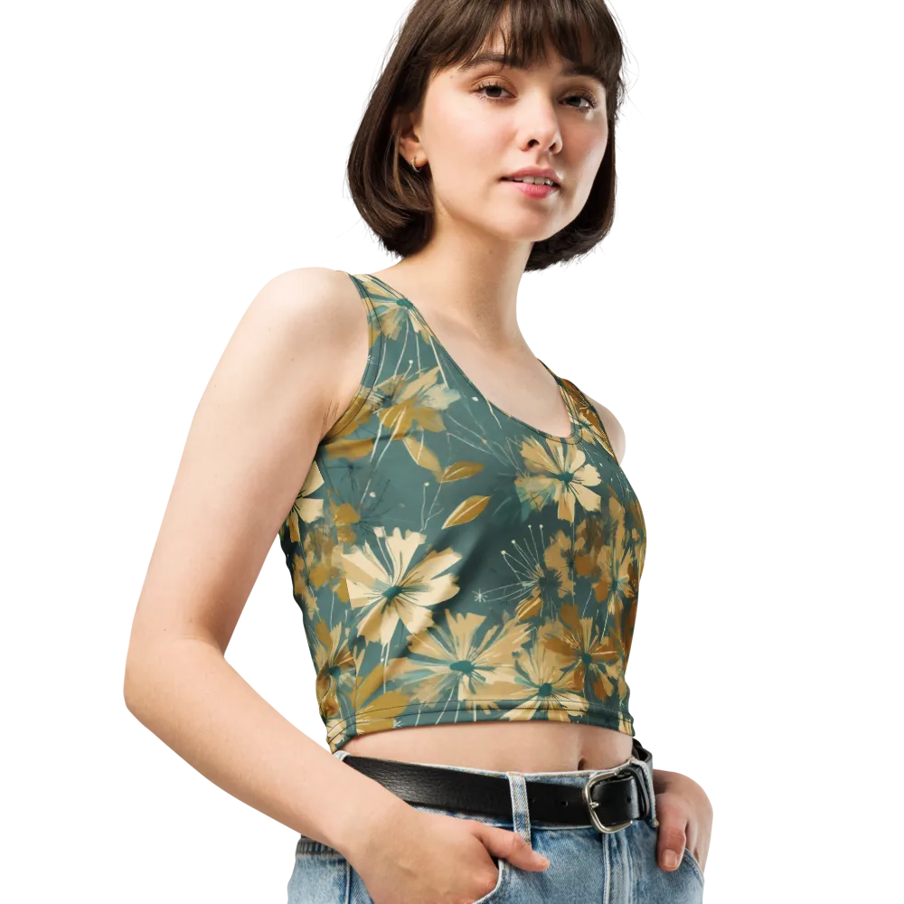 Gilded Bloom on Crop Top — Right Front