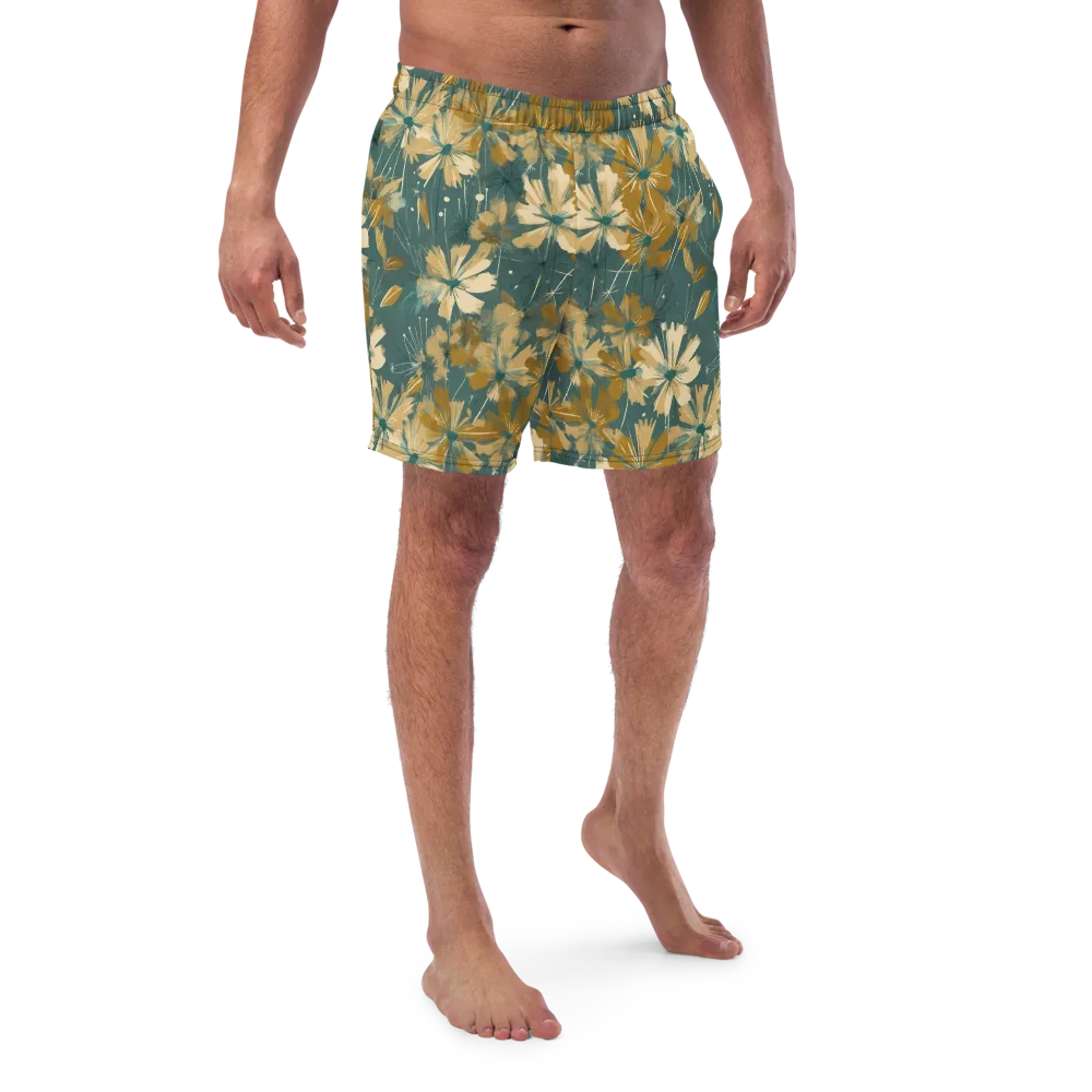 Gilded Bloom on Swim Trunks — Front