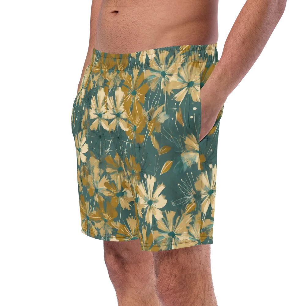 Gilded Bloom on Swim Trunks — Left Front