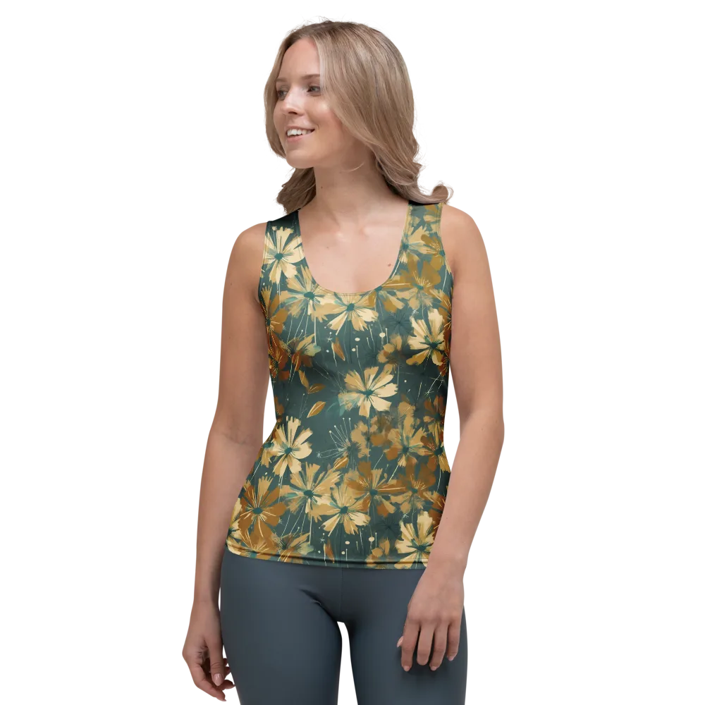 Gilded Bloom on Women's Tank Top — Front